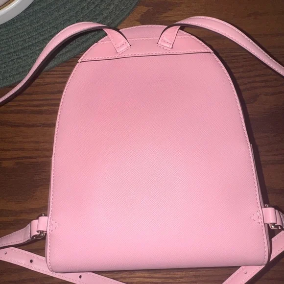 Authentic NWOT Kate Spade Pink Backpack with Gold Hardware - Picture 4 of 9